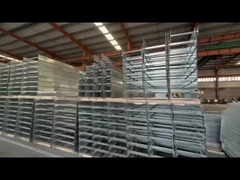 Escalera de acero de plata personalizable tipo bandeja de cable de pared montada para la gestión de cables resistentes al fuego