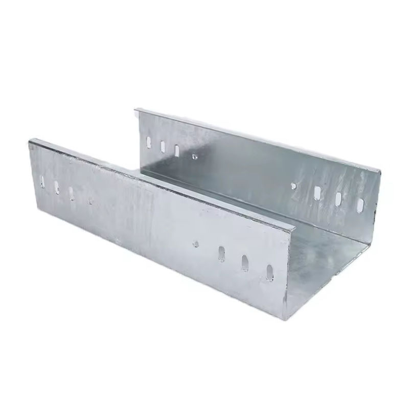 Plata galvanizado sólido / tray de cable perforado para la instalación de montaje de pared / piso personalizado