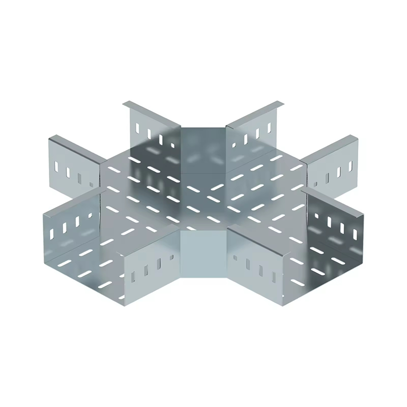 Bandeja portacables galvanizada con fondo sólido y perforado para instalación en pared y suelo