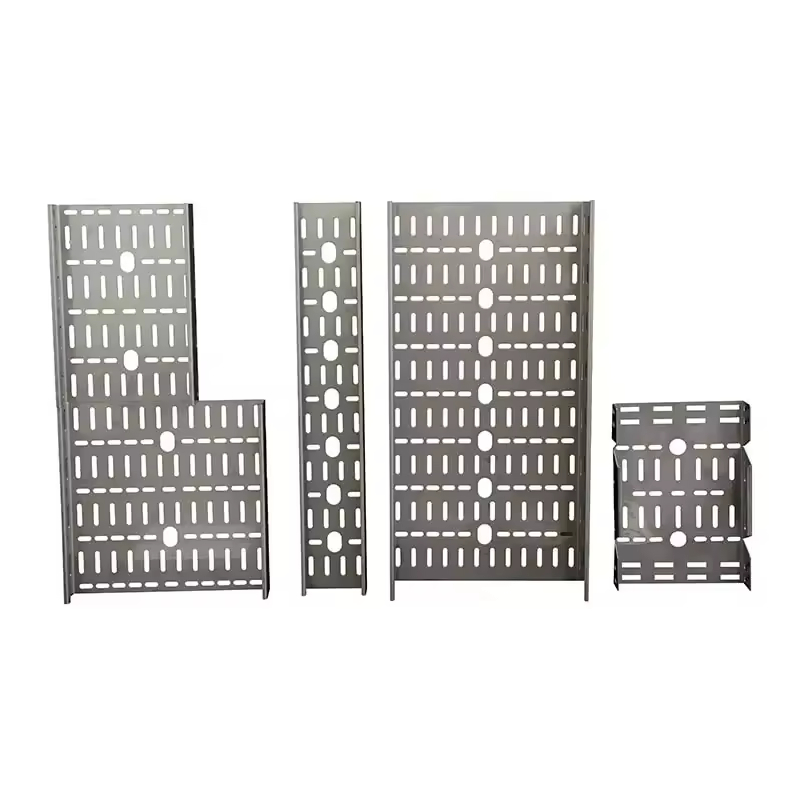 Wall-mounted/ Floor-mounted Silver Galvanized Cable Tray with Connectors/ Brackets/ Covers for Cable Management